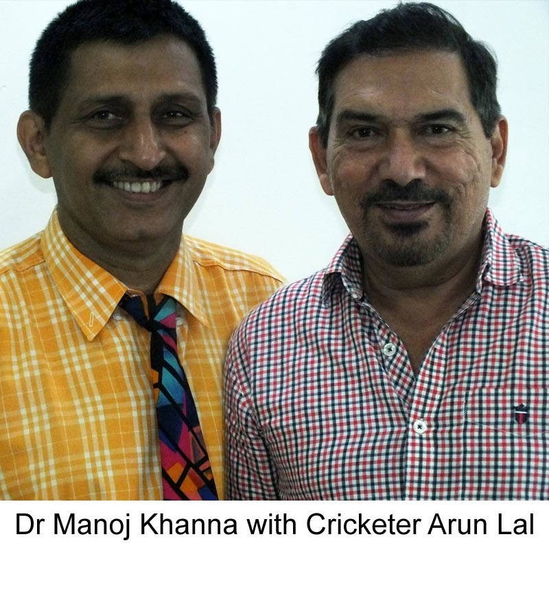 Arun Lal with famous Hair Transplant surgeon Dr Manoj Khanna