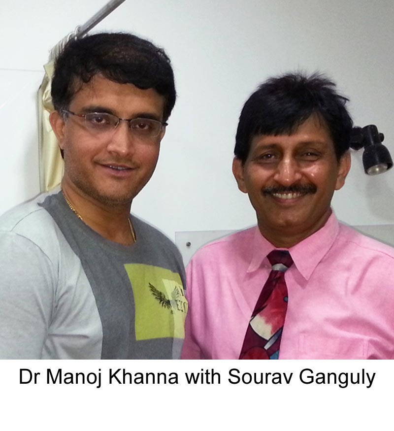 Sourav Ganguly with famous Hair Transplant surgeon Dr Manoj Khanna
