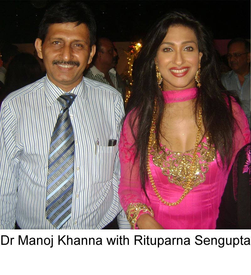 Rituparna Sengupta with famous Hair Transplant surgeon Dr Manoj Khanna